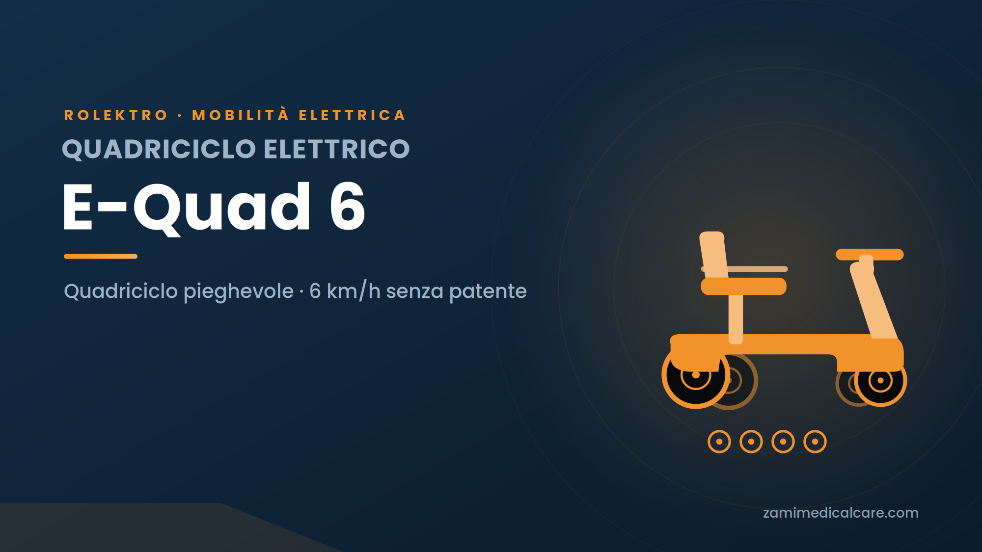 E-Quad 6 – Quadriciclo Elettrico 6 km/h Pieghevole