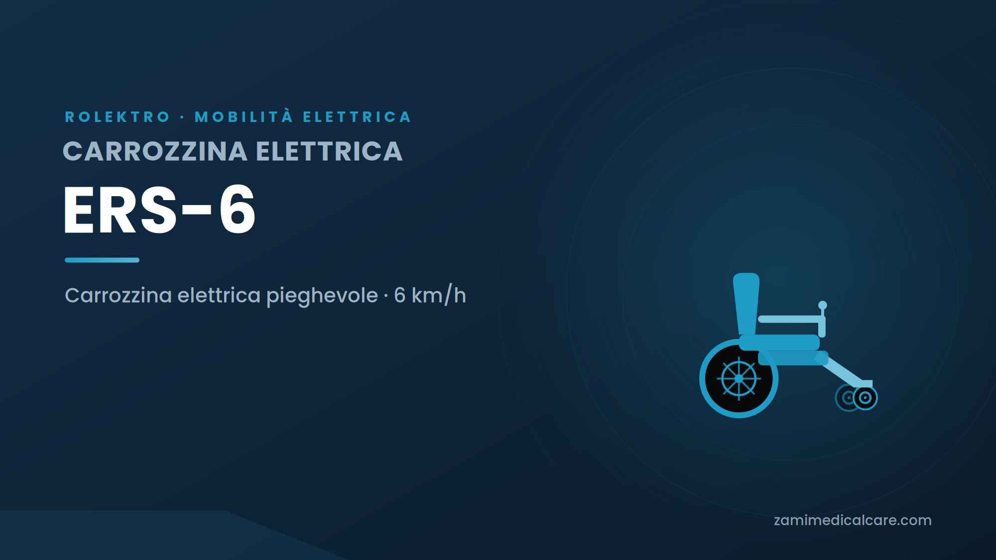 ERS-6 – Carrozzina Elettrica Pieghevole 6 km/h