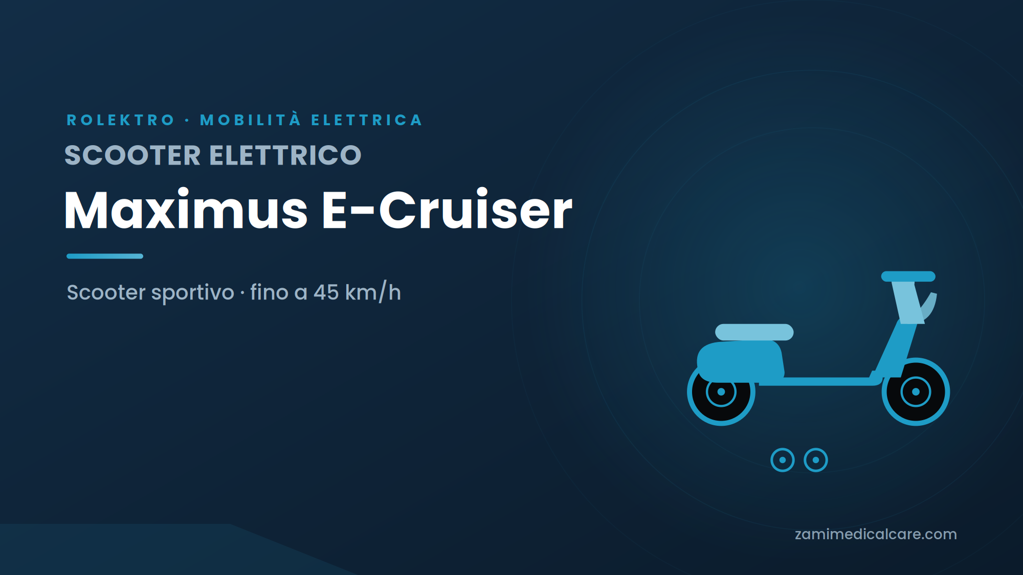 Maximus E-Cruiser – Scooter Elettrico Sportivo 45 km/h