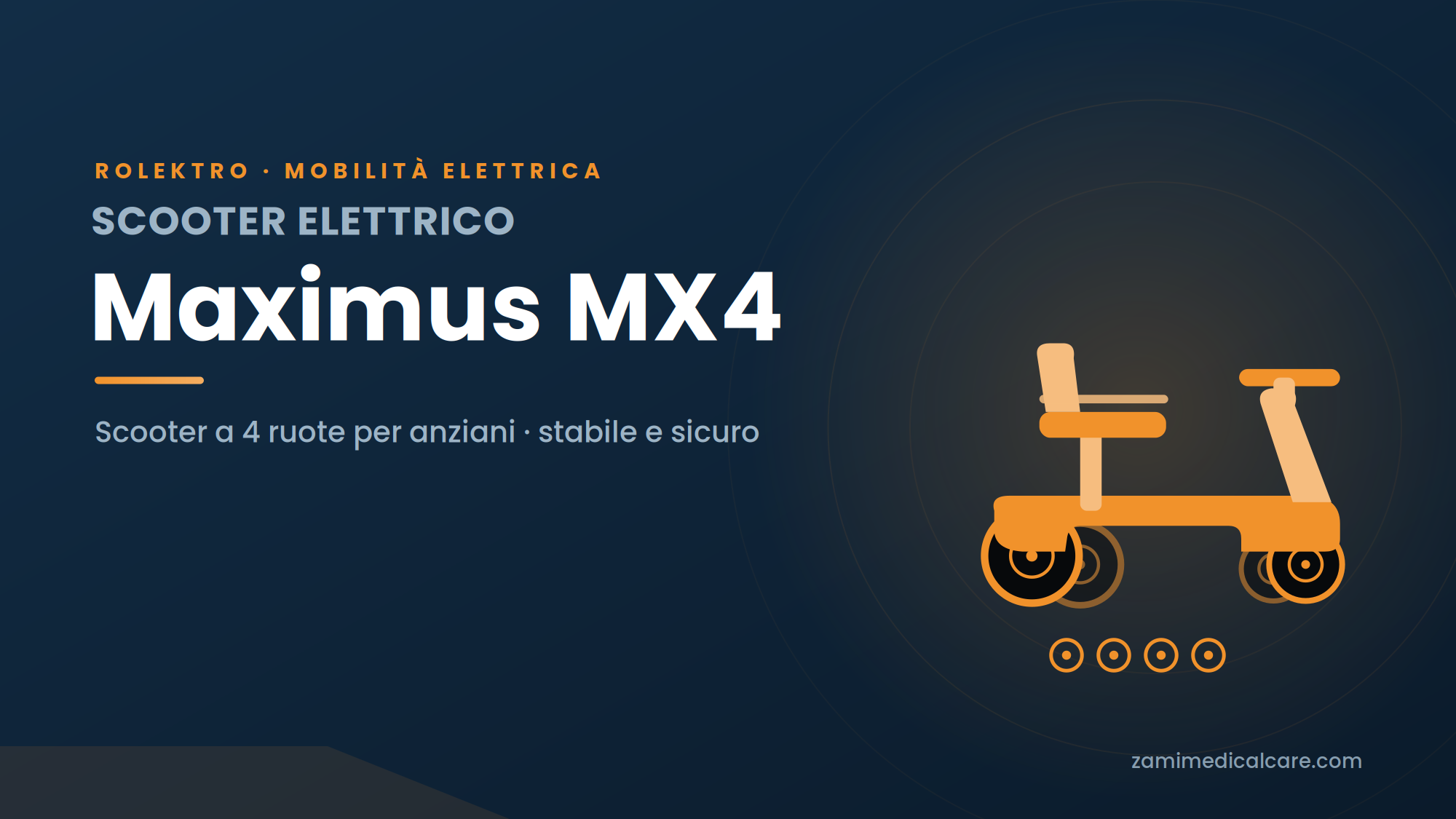 Maximus MX4 – Scooter Elettrico a 4 Ruote per Anziani