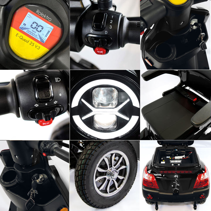 Rolektro E-Quad 25 – Quadriciclo Elettrico per Anziani 25 km/h