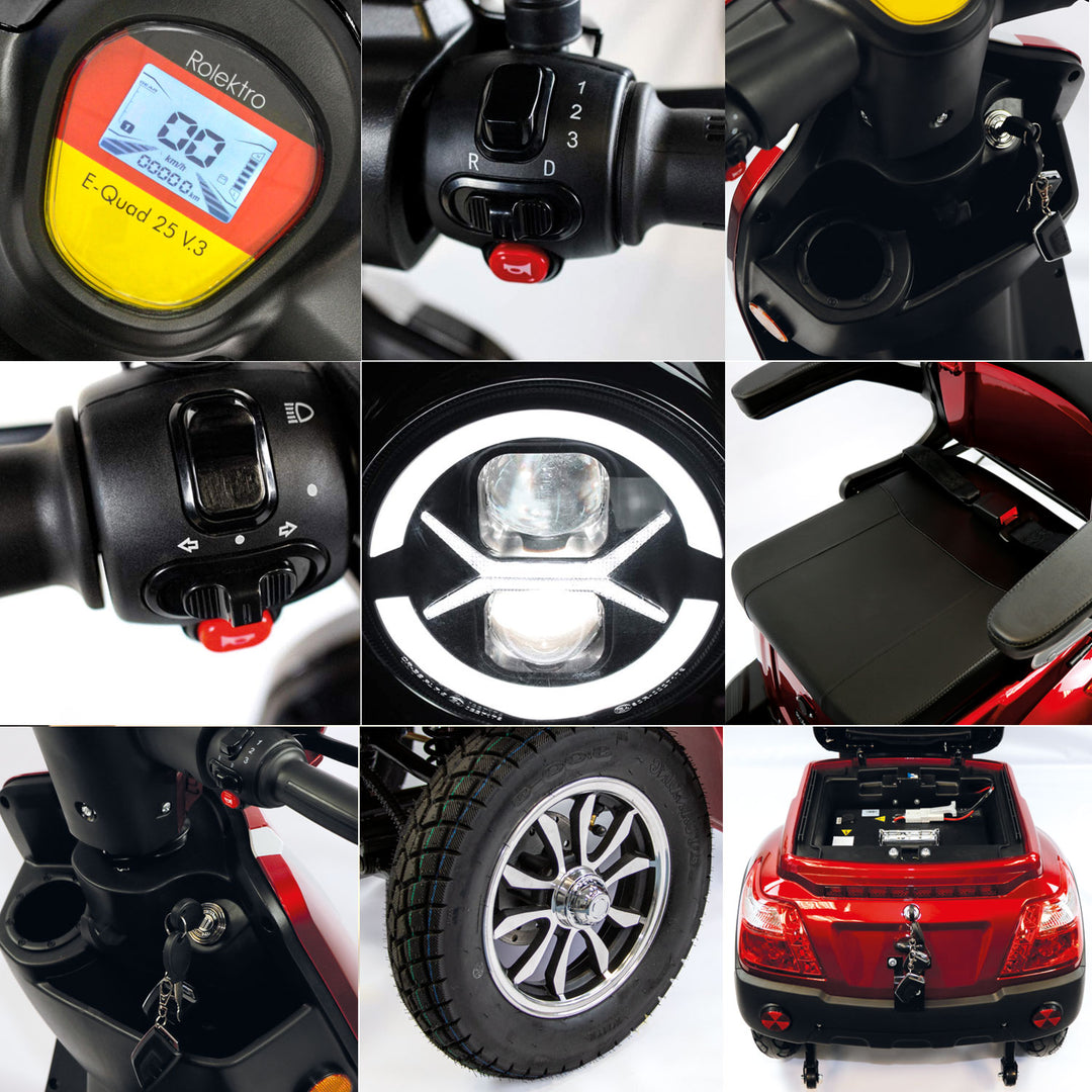 Rolektro E-Quad 25 – Quadriciclo Elettrico per Anziani 25 km/h