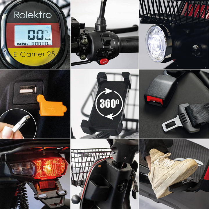 Rolektro E-Carrier 25 – Triciclo Elettrico da Trasporto 25 km/h