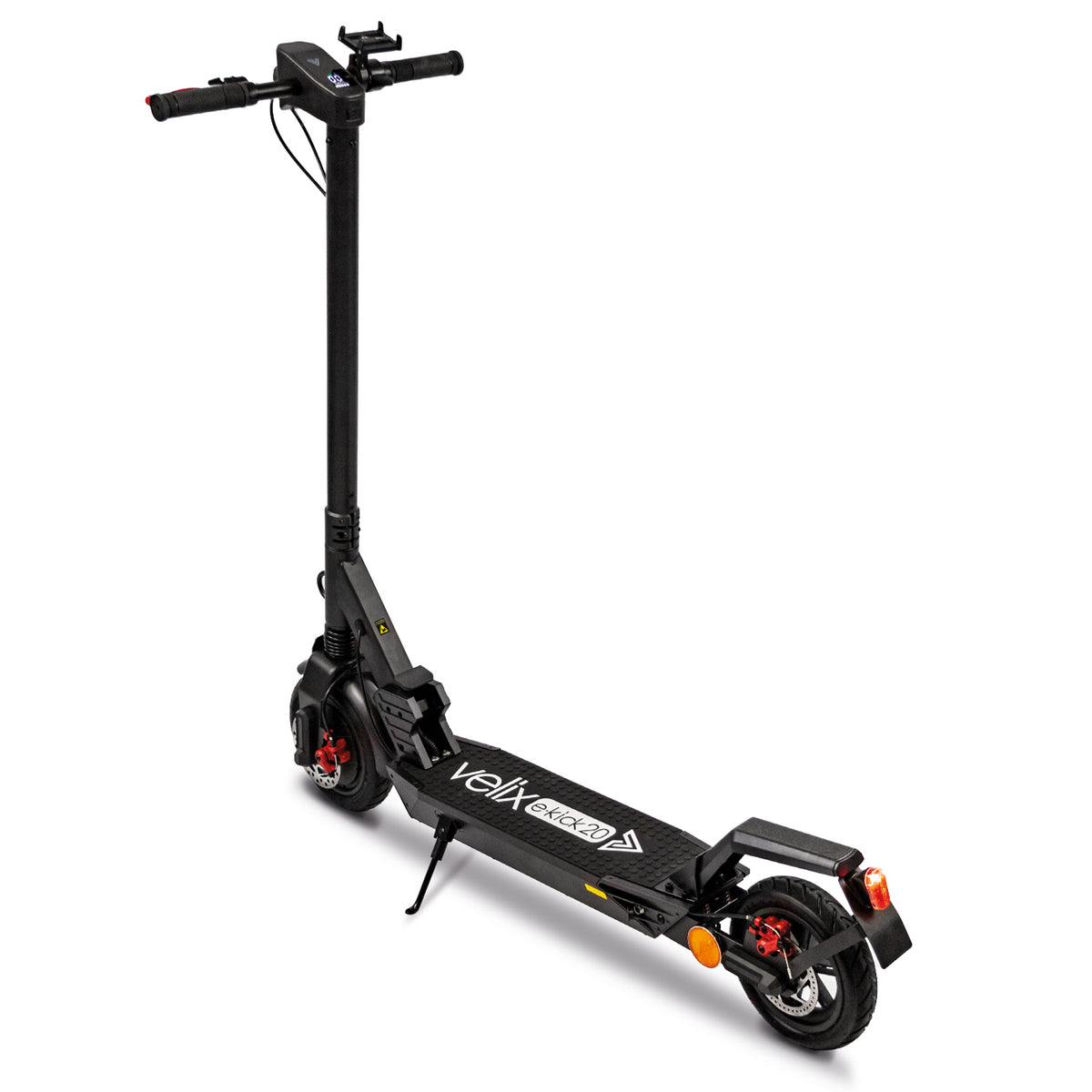 Dettaglio della pedana antiscivolo del monopattino elettrico Velix E-Kick 20