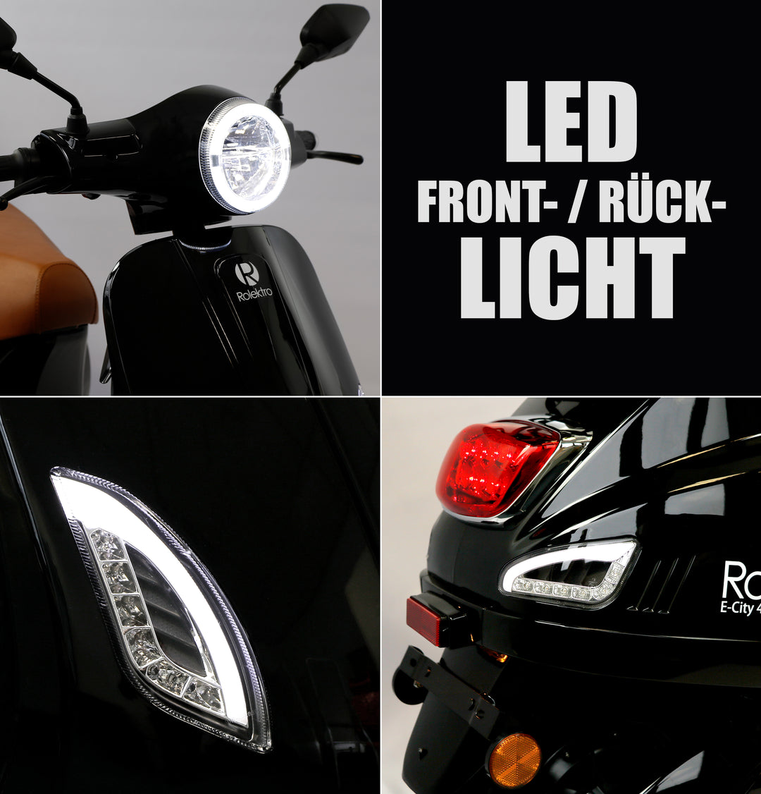 Rolektro E-City 45 Retro – Scooter Elettrico Vintage Biposto 45 km/h