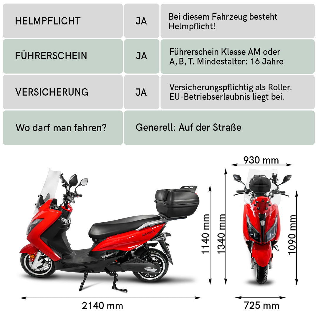 Rolektro Maximus MX2-45 – Scooter Elettrico Biposto 45 km/h