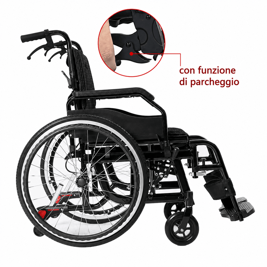 Carrozzina manuale con funzionalita di parcheggio KSM-201