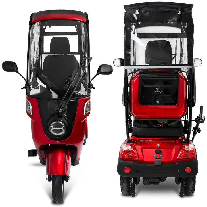 Rolektro Deisla DS3 – Triciclo Elettrico Coperto con Tettuccio 25 km/h