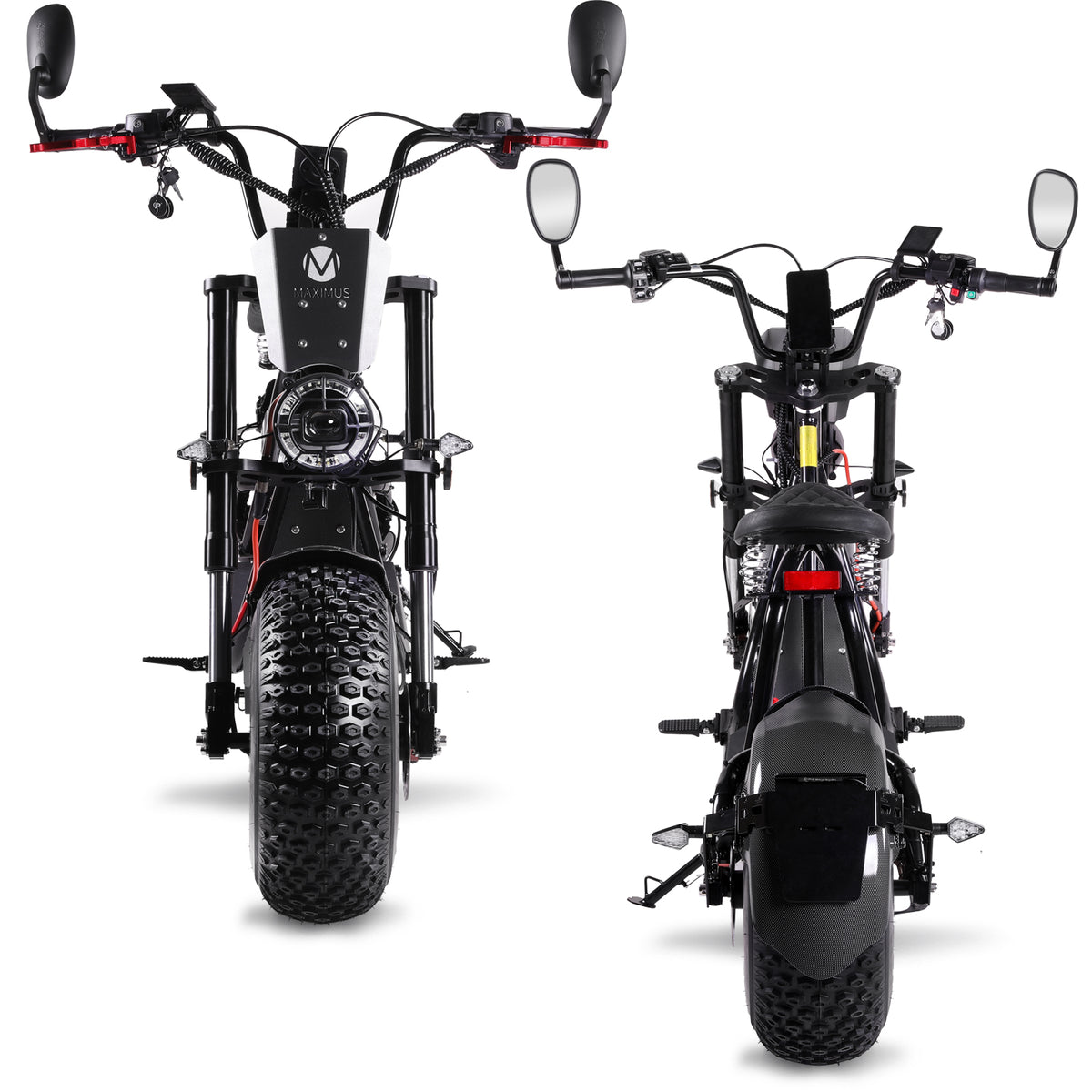 Maximus E-Cruiser 45 con impianto di illuminazione LED completo, indicatori di direzione e freni a disco